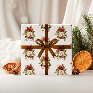 Classic Christmas Wrapping Paper in Red & Gold