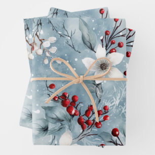 Classic Christmas Wrapping Paper Sheet