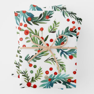 Classic Christmas Wrapping Paper Sheet