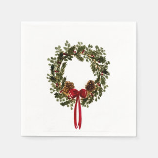 Classic Christmas Wreath Napkins