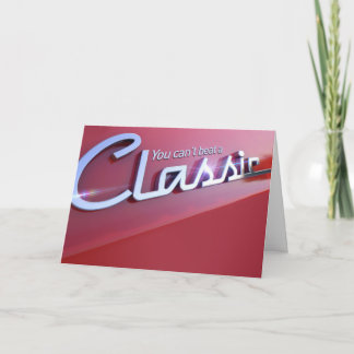 Classic Chrome Car Emblem Card