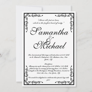Classic Church Wedding Invitation