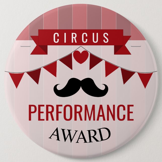 Classic Circus Poster Children's Birthday Party 6 Cm Round Badge (Front)