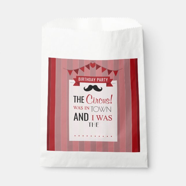 Classic Circus Poster Children's Birthday Party Favour Bags (Front)
