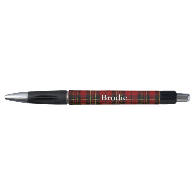 Classic Clan Brodie Tartan Plaid Custom Pen (Front)