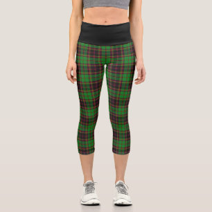 Classic Clan Buchan Tartan Plaid Capri Leggings