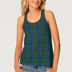 Classic Clan Johnstone Johnston Tartan Plaid Tank Top