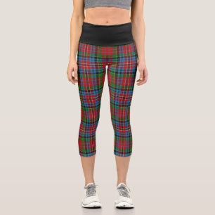 Classic Clan Kidd Tartan Plaid Capri Leggings
