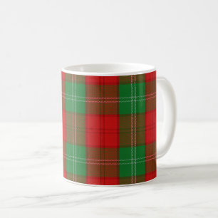 Classic Clan Lennox Red and Green Tartan Plaid Coffee Mug
