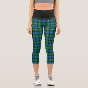 Classic Clan Lyon Tartan Plaid Capri Leggings