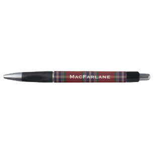 Classic Clan MacFarlane Tartan Plaid Custom Pen