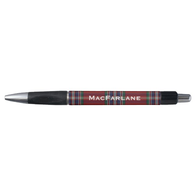 Classic Clan MacFarlane Tartan Plaid Custom Pen (Front)