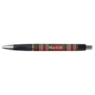 Classic Clan MacGill Tartan Plaid Custom Pen