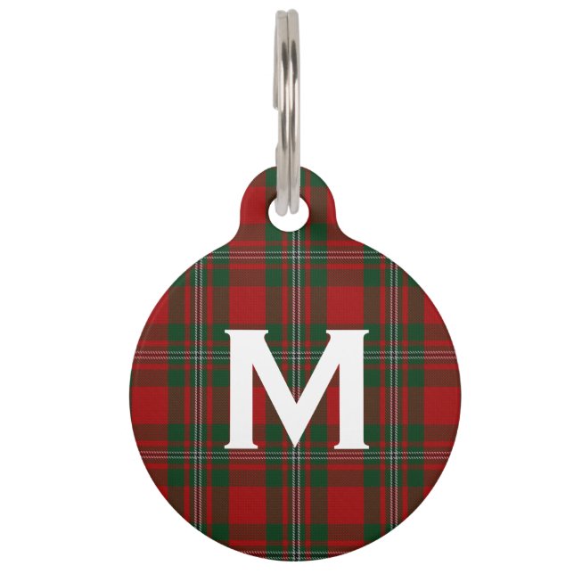 Classic Clan MacGregor Plaid Custom  Pet Tag (Front)