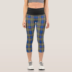 Classic Clan MacLellan Tartan Plaid Capri Leggings