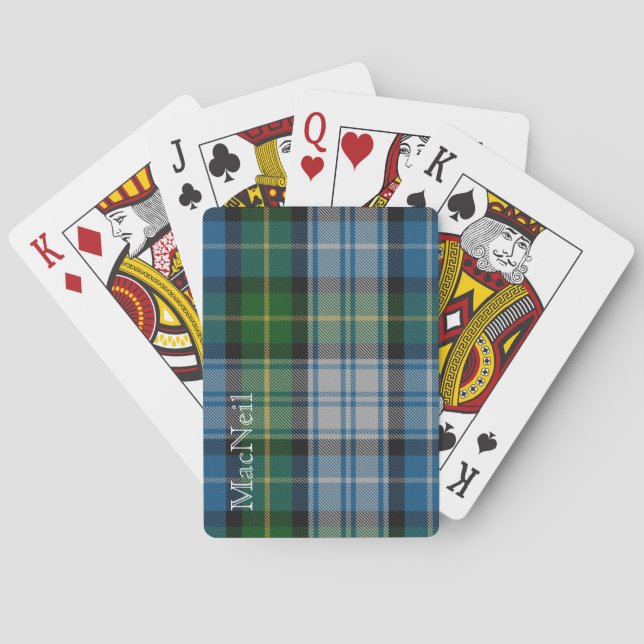 Classic Clan MacNeil Tartan Plaid Playing Cards (Back)