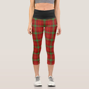 Classic Clan Morrison Tartan Plaid Capri Leggings