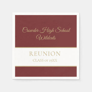 Classic, class reunion napkins (maroon)
