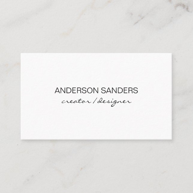 Classic Clean Professional (Black / White) Business Card (Front)