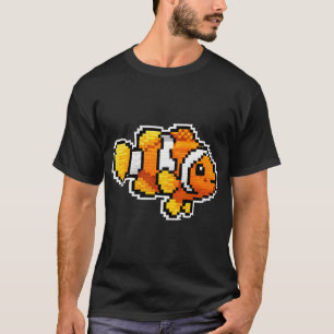 Classic Clownfish - Yellow Fin Embroidery Style Ar T-Shirt