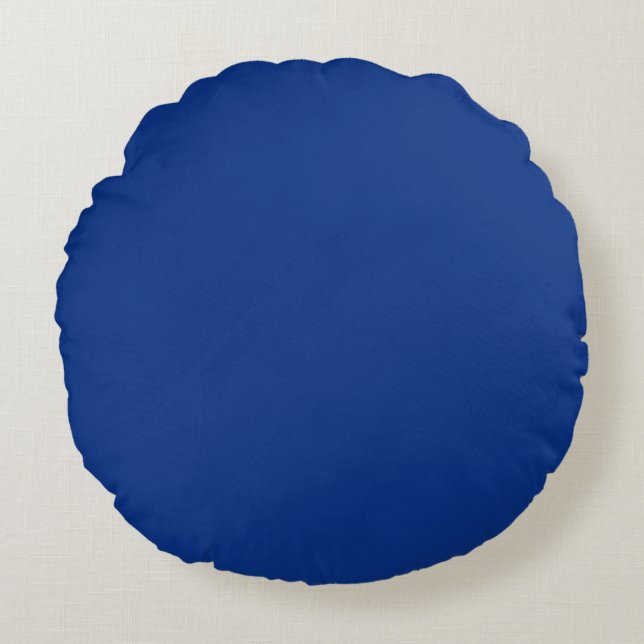 Classic Cobalt Blue Throw Pillow (Front)