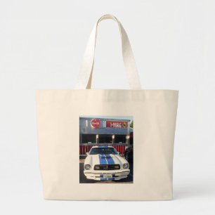 Classic Cobra at Diner Large Tote Bag