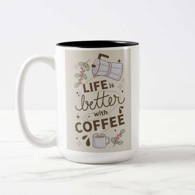 Classic Coffee Mug – Simple & Elegant Design (Left)
