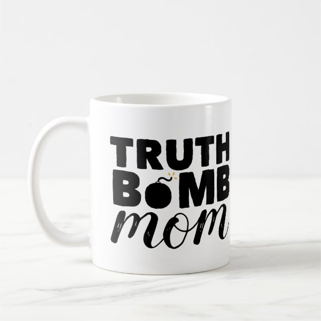 Classic Coffee Mug Truth Bomb Mum Text Logo (Left)