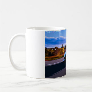 classic coffee mug with white sports car