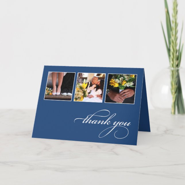 CLASSIC COLLAGE | WEDDING THANK YOU CARD (Front)