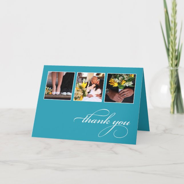 CLASSIC COLLAGE | WEDDING THANK YOU CARD (Front)