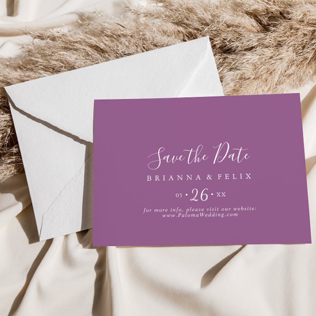 Classic Colourful Coordinate Horizontal Wedding  Save The Date (Creator Uploaded)