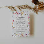 Classic Colourful Wedding Kissing Menu Game Card<br><div class="desc">This classic colourful wedding kissing menu game card is perfect for a rustic wedding reception. The design features a yellow,  purple,  white wild flowers with foliage in a rose and green watercolor background.</div>
