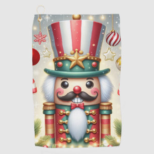Classic, colourful, whimsical Christmas nutcracker Golf Towel