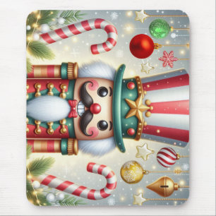 Classic, colourful, whimsical Christmas nutcracker Mouse Mat