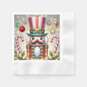 Classic, colourful, whimsical Christmas nutcracker Napkin