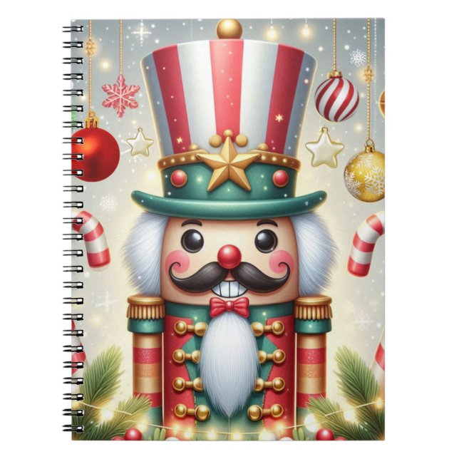 Classic, colourful, whimsical Christmas nutcracker Notebook (Front)