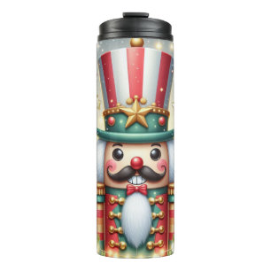 Classic, colourful, whimsical Christmas nutcracker Thermal Tumbler