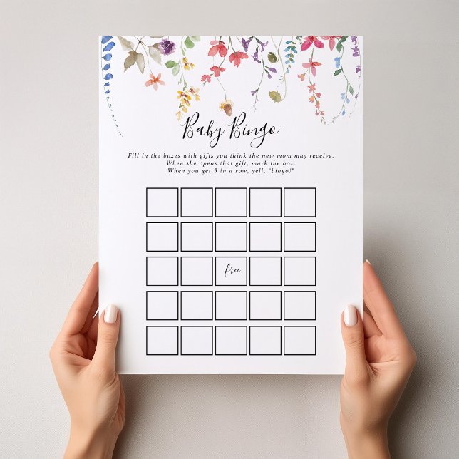Classic Colourful Wild Baby Bingo Shower Game (Creator Uploaded)