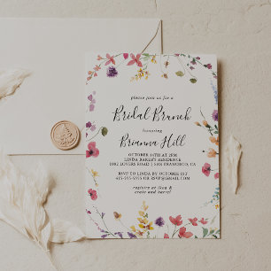 Classic Colourful Wild Bridal Brunch Bridal Shower Invitation