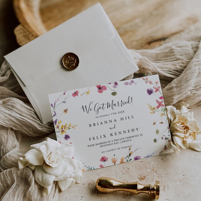 Classic Colourful Wild Elopement Announcement (Creator Uploaded)