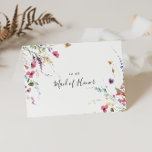 Classic Colourful Wild Floral Bridal Party  Thank You Card<br><div class="desc">This classic colourful wild floral bridal party thank you card is perfect for a modern wedding. The design features a yellow,  purple,  white wild flowers with foliage in a rose and green watercolor background.</div>