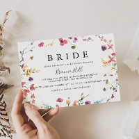 Classic Colourful Wild Floral Bride Bridal Shower