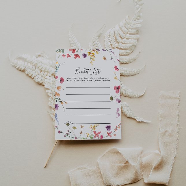 Classic Colourful Wild Floral Bucket List Cards (Creator Uploaded)