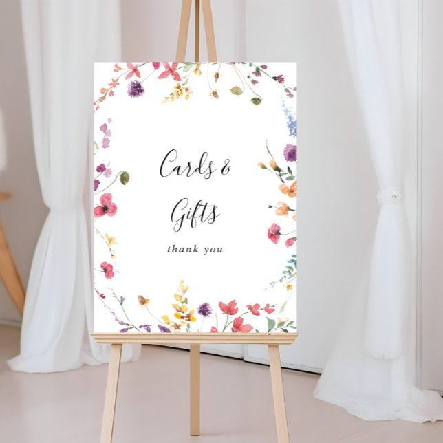Classic Colourful Wild Floral Cards and Gifts Sign (Creator Uploaded)