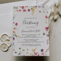 Classic Colourful Wild Floral Christening