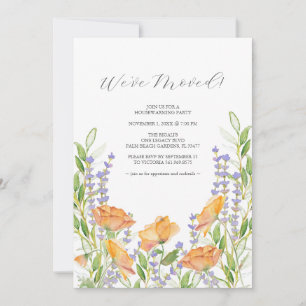 Classic Colourful Wild Floral Housewarming Party  Invitation