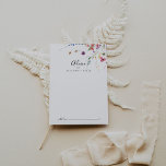 Classic Colourful Wild Floral Wedding Advice Card<br><div class="desc">This classic colourful wild floral wedding advice card is perfect for a modern wedding. The design features a yellow, purple, white wild flowers with foliage in a rose and green watercolor background. These cards are perfect for a wedding, bridal shower, baby shower, graduation party & more. Personalise the cards with...</div>
