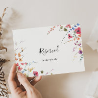 Classic Colourful Wild Floral Wedding Reserved Sig