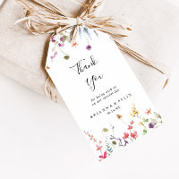 Classic Colourful Wild Floral Wedding Thank You